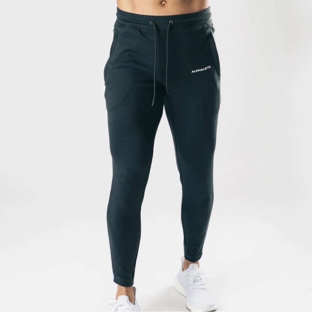 NWT MEN'S ALPHALETE IDENTITY BLACK JOGGERS VARIOUS SIZES S,M,L, & XL